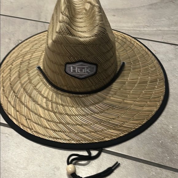 Huk Tan Straw Hat with Black Accent - Picture 2 of 10